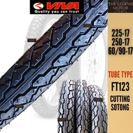 VIVA TYRE 17 Tube Tyre FT123 225-17 250-17 60/90-17 Cutting Sotong Made In Malaysia Tayar