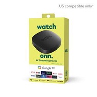 【竭力萊姆】全新 2024新版 美國原裝 onn. Google TV 4K Pro UHD 電視盒 Walmart