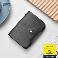 24 Slot PU Leather Wallet Cards Holder Portable Business Card Organizer Purse Bag 皮革钱包 Dompet Kulit