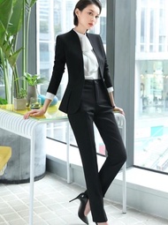 กางเกงสแล็คผู้หญิง ผ้าโรเชฟยืดสีดำ ทรงเดฟ (ไซส์S-4XL) ใส่ทำงาน ใส่ได้ทุกโอกาส