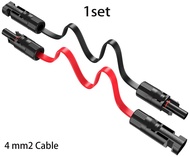 Flat Solar Panel Extension Cable 12AWG 10AWG 4mm2 6mm2 Female Female Waterproof Connectors for RV Ph