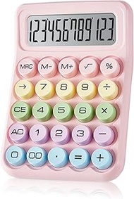 Mechanical Switch Calculator, 12 Digits Large LCD Screen Small Electronic Calculator, Big Buttons Ea