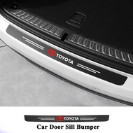 1PCS For Toyota Camry acv30 Altis 2005 City 2009 Avanza Vios Carbon Fiber Sticker Black  Car Door Sill Bumper Pedal Protector Strips  accessories