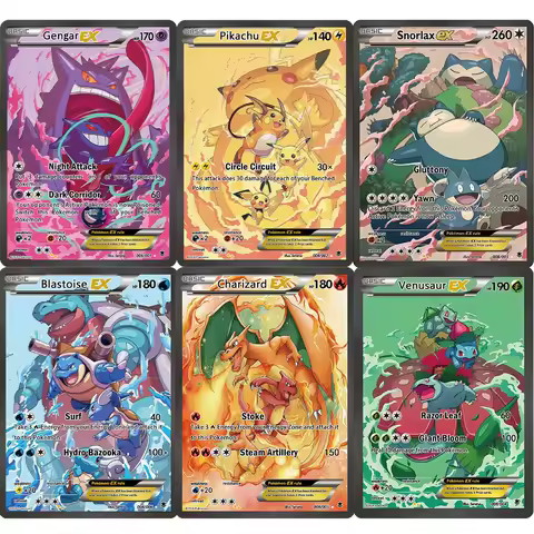 PKM PTCG Evolutions Series Gengar Charizard Blastoise EX Card Pokemon Diy Custom Card Cards Hobby Co