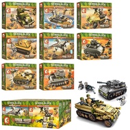 🇲🇾 (8 in 1) Permainan SEMBO Trak Kapal Askar Lego 162pcs Set Pelbagai Building Blocks Empires of Ste