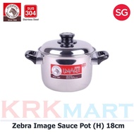 Zebra Image Stainless Steel Sauce Pot (H) 22cm /24cm / 26cm