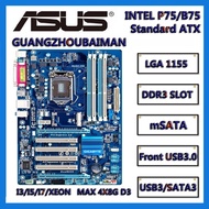 Used Gigabyte GA-P75-D3 GA-P75-D3P motherboard  INTEL LGA 1155 B75 Desktop board SATA3 USB3.0 DDR3 32GB
