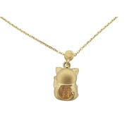 CHOW TAI FOOK 999 Pure Gold Pendant - Lucky Cat with Abacus R33879