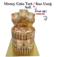Kue Uang Asli / Money Cake / Tower Cake Uang Asli / Bucket Bunga Uang