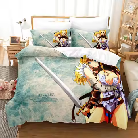 3D Print Anime Queen's Blade Bedding Set Single Twin Full Queen King Size Bed Set Adult Kid Bedroom 