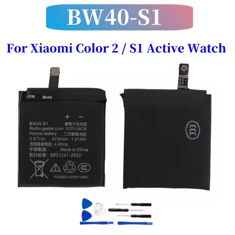 BW40-S1 BW40 Smart Watch Battery For Xiaomi Watch S1 Active Color2 M2106W1 M2108W1 470mAh Lithium Re