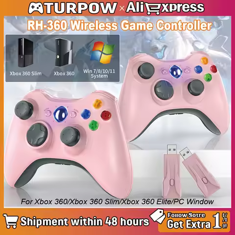 Wireless Controller For Xbox 360, Xbox 360 Joystick Wireless Game Controller For Xbox 360 & Slim Con