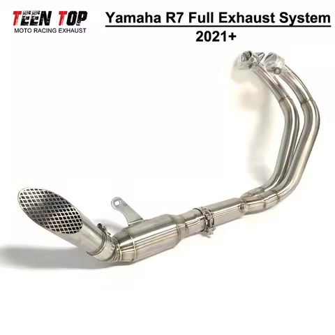 51mm Under-Bike Exhaust Pipe For Yamaha R7 YZF-R7 Full Exhaust System 2022+ Escape Moto Front Link T