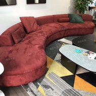 Baxter/Piaf Italian Curved Sofa Creative Matte Cloth Small Apartment Living Room Combination Corner 