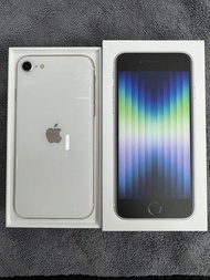 99%New iPhone SE3 128GB 白色 Apple Care到2024年8月19日 電池健康96% 香港行貨
