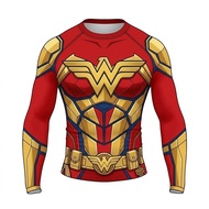 Wonder Woman Compression Long Sleeve Shirt Women Gym Cosplay Fitness Top
