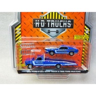 Green Light 1: 64 H.D.Truck Series 24 1969 Ford F-350 Ramp Truck & 1969 Ford Mustang