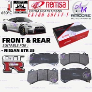 NISSAN GTR 35 / GT R35 / SKYLINE - REMSA BRAKE PADS / BRAKE DISC PAD REMSA