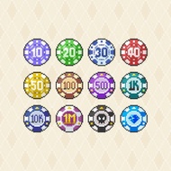 Twitch表情符號贴图/忠誠點數獎勵/懷舊像素風/籌碼