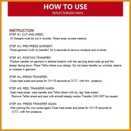❥ ↓ ◱ QUAFF CDR-CC  Reflectorize Heat Transfer Vinyl 1meter x 20inches