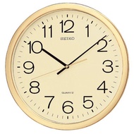 Seiko QXA041 QXA041A Gold Tone Case Champagne Analog Quartz Wall Clock