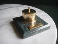 【老時光 OLD-TIME】早期二手台灣製銅大理石座郵票收納盒