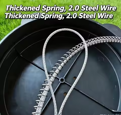 1PC Double Lock Head Steel Wire Stronger Spring Replacement With Nuts Wire Rope For Wild Boar Trap F