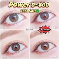 【🇲🇾Destiny Western Eyes🇲🇾】Russian 14mm Grey/Brown/Choco/Pink Korea Color Contact Lens Free Lens Case