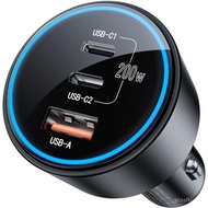 USB C Car Charger Fast Charging 200W, Dual PD 100W Type C Car Charger, PD3.0/QC4.0/PPS Cigarette Lig