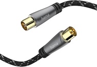 Hama Coaxial Aerial Cable 1.5 m Long 120 dB (Coaxial Male to Coupling, Coaxial Cable HD TV, 8K, for 