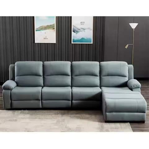 Genuine Leather Manual Electric Recliner Sofa Theater Power Reclining Couch Living Room Cinema Sofas