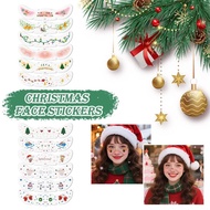 Cute Christmas Temporary Tattoos 6 Sheets Set With Santa Snowman Designs Face Party Festive O9t3