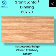 Granit lantai 60x120 Savona Gress Serpegiante Beige - Glazed Polish