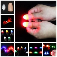 Rong Rong shop qidaowu 2Pcs Magic Super Bright Light Up Thumbs Fingers Trick Appearing Light Close Up