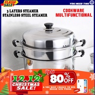 【in stock】steamer 3 layer stainless Original 3 Layers Steamer for Puto 3 Layer Siomai Steamer Stain