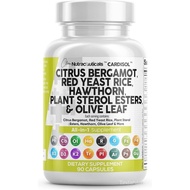 CleanNutraceuticalsCitrusBergamotRedYeastRiceCapsuleswithPlantSterols-withHawthornExtractOliveLeafNi