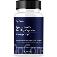 Qocore Sperm Health & Fertility Support Capsules, 300mg CoQ10, Coq10 Supplement，60 Capsules