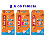 [Bundle of 3] EXP 02/25 Redoxon Double Action Kids Tutti Frutti Chewables 60 Tablets
