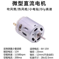 12V DC Motor RS365/380/385/395 Hair Dryer/Hot Air Grab/DIY Small Electric Drill Motor