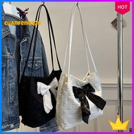 CUANFENGS28 Large Capacity Bow Handbag Korean Style Shoulder Bags Reusable Casual Tote Bags Fashion Shopping Bag Cute Crossbody Bags