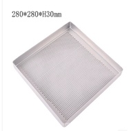 [DLIFE]11 Inch Square Perforated Aluminum Baking Pan 28x28cm Non Slip Cake  FOR MOLD