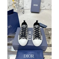 DIOR B23 Series Canvas Shoes High-Top Low-Top Couple Shoes