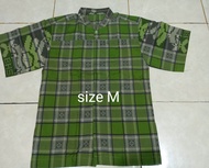 kemeja koko lengan pendek dr sarung bhs TMB full sutra spunslik