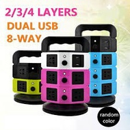 8 way power socket with 2 usb charging