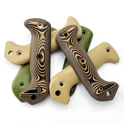 1pair G10 Composite Blade Handle Patch for KB bk2 Knife with screw Knife Handle Grips Material DIY A