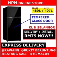 TOSHIBA 480L 2 DOOR INVERTER FRIDGE REFRIGERATOR GLASSDOOR GR-AG48MDZ (XK) PETI SEJUK 冰箱