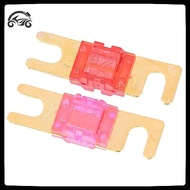 [8C11] 2Pcs Gold Plated Stud Car Fuses Mini Car Audio Fuse 20A 30A 40A 50A 60A 70A 80A 100A 120A 125