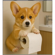 Cute Dog Toilet Tissue Holder Home Decoration Design Ornament Dog Tissue Holder Cute Home