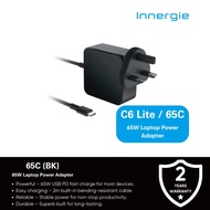 Innergie 65W Laptop Power Adaptor USB-C Black - 65W USB-C Laptop Charger - 65W USB-C Notebook Charge
