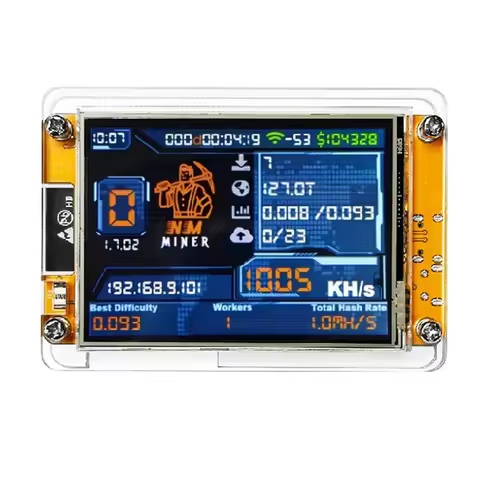 N82R Nmminer Nerdminer V2 Lottery Miner ESP32 2.8 Inch Smart Display Crypto Solo Lottery ESP32-2432S